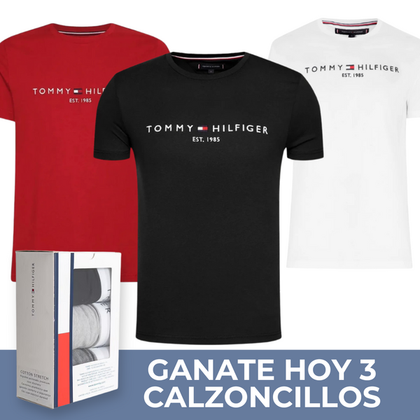 Pack x3 Remeras Tommy + pack calzoncillos - Algodón Premium